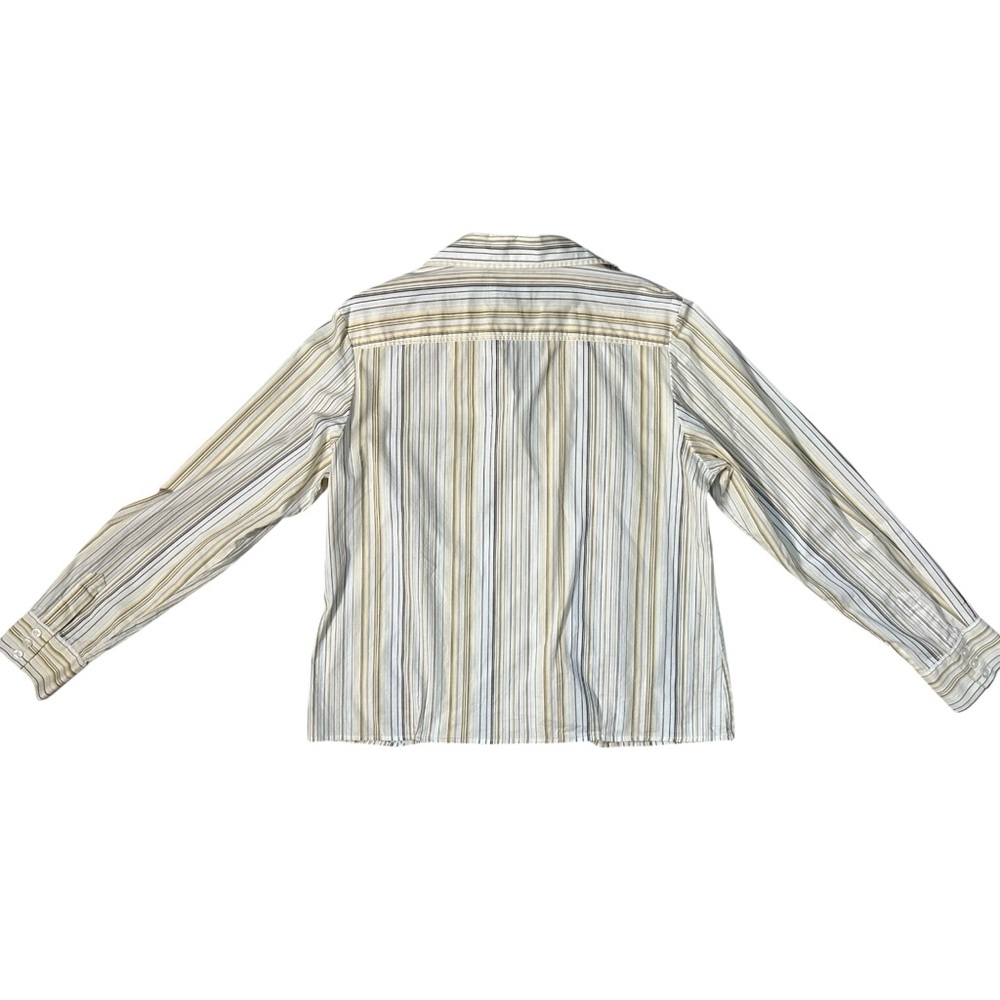 Pendleton Button Down Blouse Striped Brown Yellow… - image 2